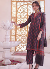 Andaaz By MTF Digital Printed Lawn 3 Piece Unstitched Suit MTF24ADPL-01